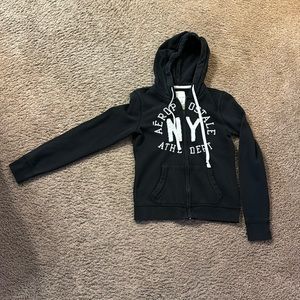 Aeropostale Zip-up Hoodie. Medium. Black